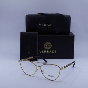 Versace VE1296 1002 Cat Eye Eyeglasses 55mm – Gold